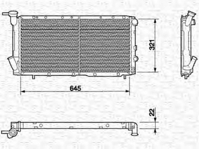 MAGNETI MARELLI 350213643000 -  Радиатор, охлаждение двигателя